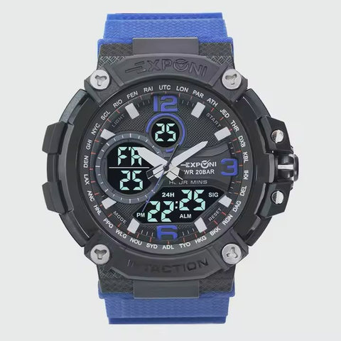 Waterproof Military Analog and Digital Exponi Watch