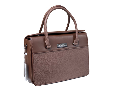 BAGCO Premium Structured Coffee Handbag – Mocha Elegance