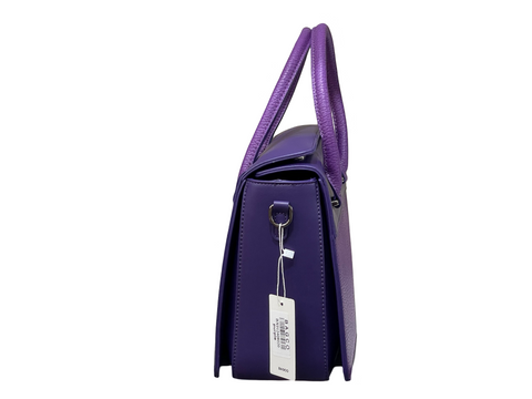 BAGCO Premium Structured Purple Handbag – Mocha Elegance