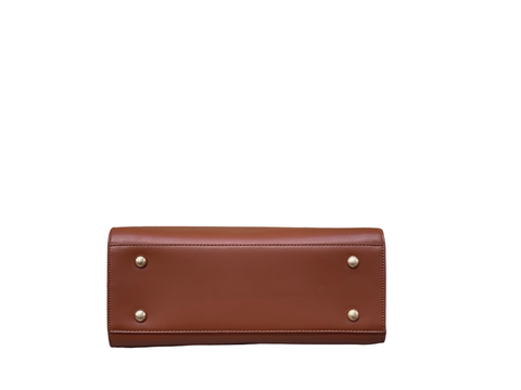 BAGCO Classic Structured Tote – Brown Elegance