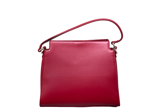 BAGCO Classic Structured Tote – Red Elegance