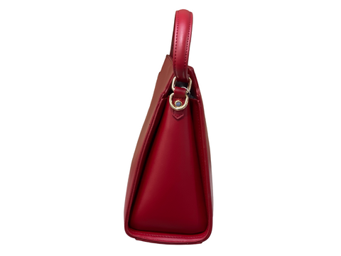 BAGCO Classic Structured Tote – Red Elegance