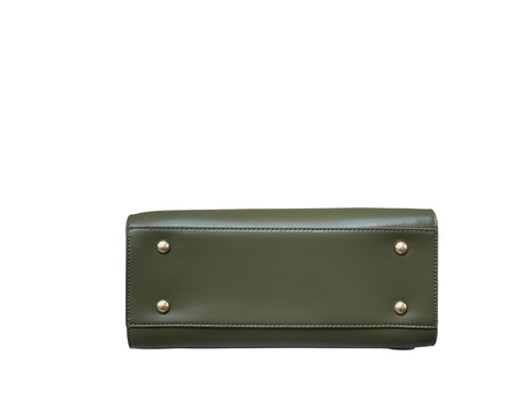 BAGCO Classic Structured Tote – Olive Elegance