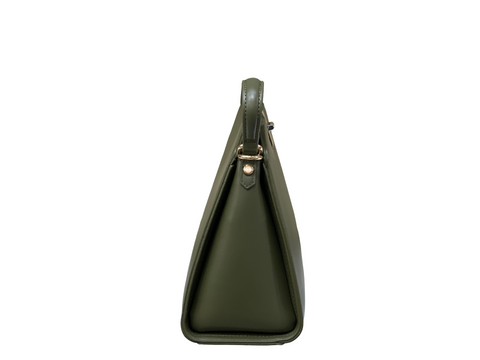 BAGCO Classic Structured Tote – Olive Elegance