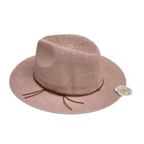 Panama Hat With Faux Leather Band