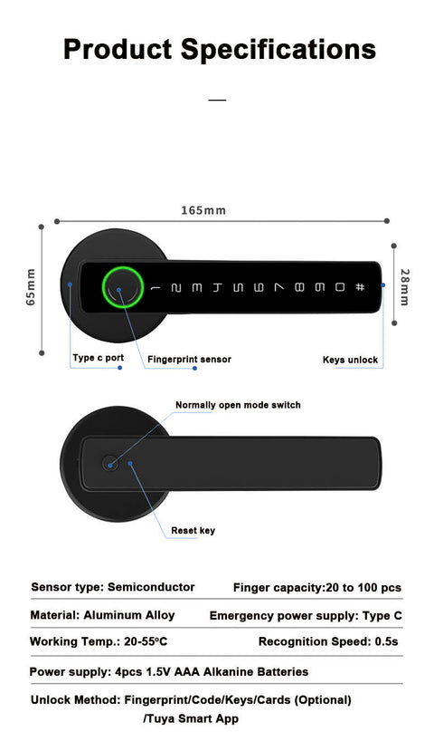 Biometric Smart Door Lock  - H001