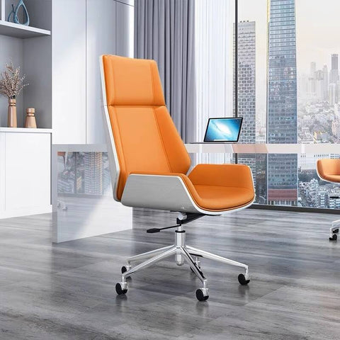 Ergonomic Orange Staff Office & Home Chair
