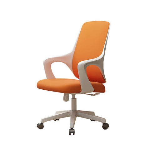 Italian Ergonomic Swivel Chair Stainless Steel (Orange)