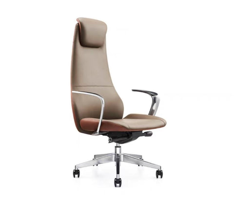 Italian-Style Modern Office Chair – Brown