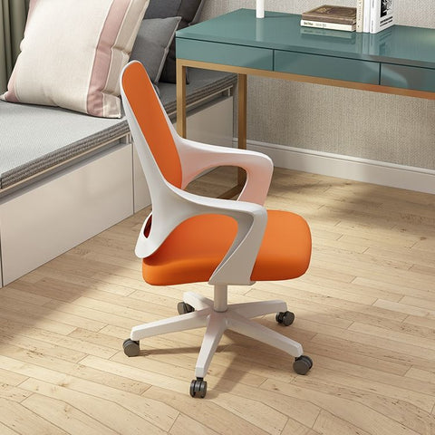 Italian Ergonomic Swivel Chair Stainless Steel (Orange)