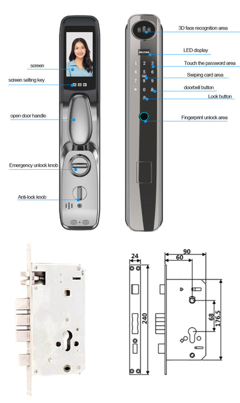 Biometric Smart Door Lock  - F035