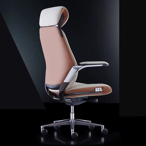 Italian Luxury Leather Executive Brown Office Chair