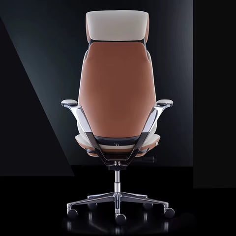 Italian Luxury Leather Executive Brown Office Chair