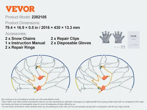 Auto Tightening Snow Chains