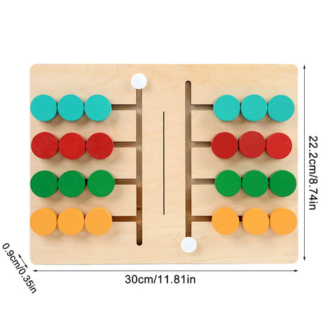 Montessori Wooden Colorful Slide Puzzle Board Game