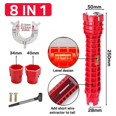 14 In 1 Faucet Sink Wrench Pipe