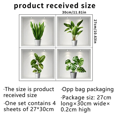 4 pcs Decorative Sticker