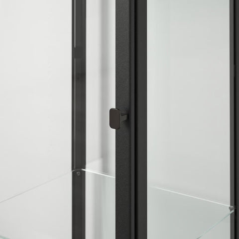 BLALIDEN Glass-door cabinet, Black, 35x32x151cm