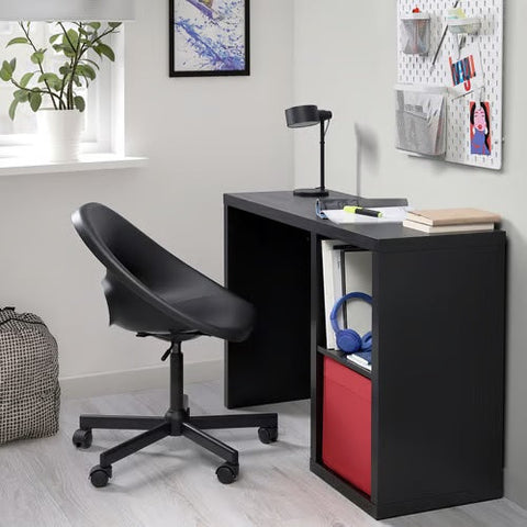 KALLAX Desk, Black-brown, 111x39cm