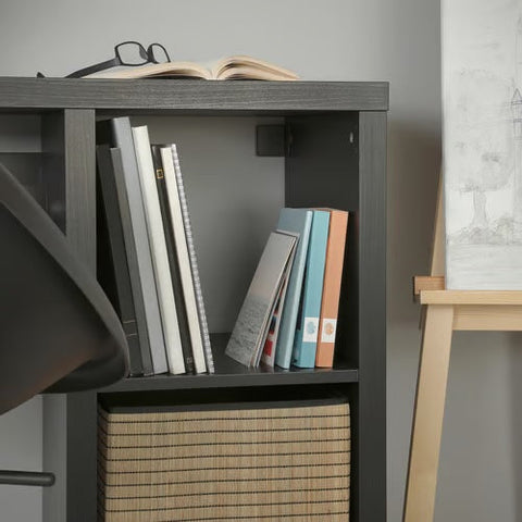 KALLAX Desk, Black-brown, 111x39cm