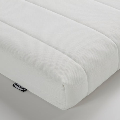 HEMNES Day-bed with 3 drawers/2 mattresses, white/AFJALL medium firm, 80x200cm