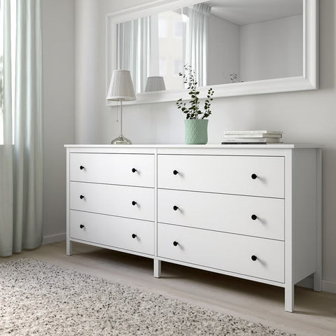 KOPPANG Chest of 6 drawers, White, 172x83cm