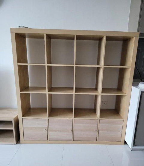 KALLAX 4x4, 147x147cm, White stained oak effect