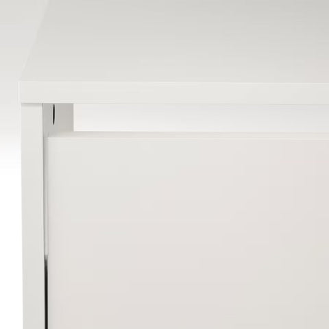 BISSA Shoe cabinet with 3 compartments, White, 49x28x135cm