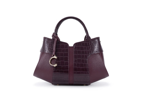 Chrisbella Classic Wine Red Handbag