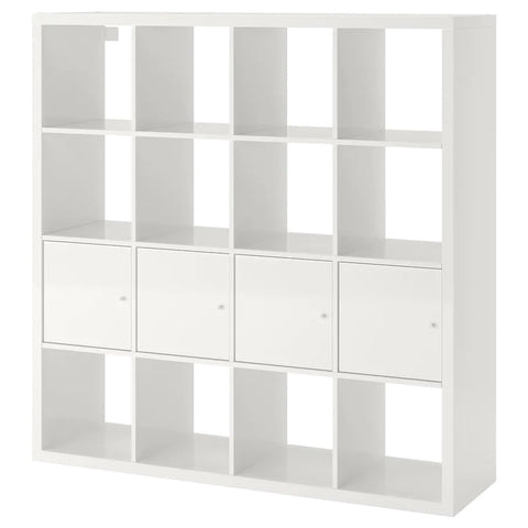 KALLAX 4x4, HIGH GLOSS white, 147x147cm