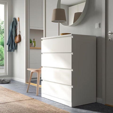 MALM Chest of 4 drawers, White