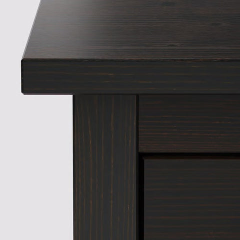 HEMNES Shoe cabinet with 2 compartments, black-brown, 89x30x127 cm