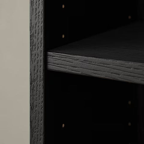 BILLY Bookcase, Black oak effect, 80x28x202cm