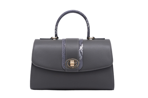 Chrisbella Executive Gray Handbag