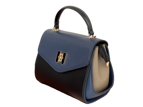 BAGCO Blue Black Handbag -BX012304063A