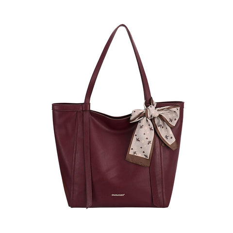 Elegant David Jones Tote Bag with Decorative Scarf DJ506M