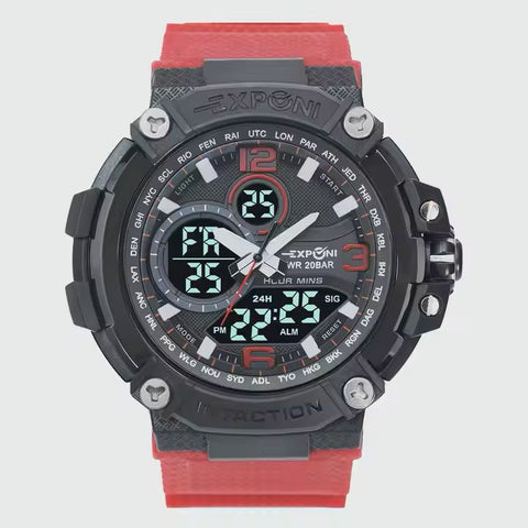 Waterproof Military  Analog and Digital Exponi Watch