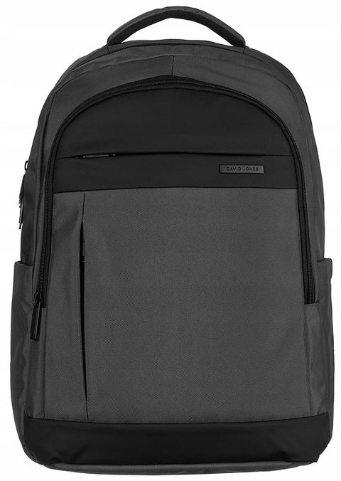 David Jones Grey Laptop Backpack Bag DJ714D