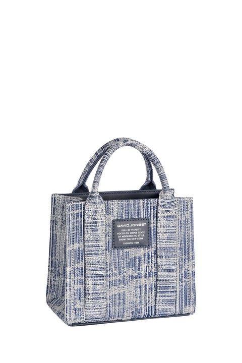 David Jones Blue Canvas Bag DJ716D