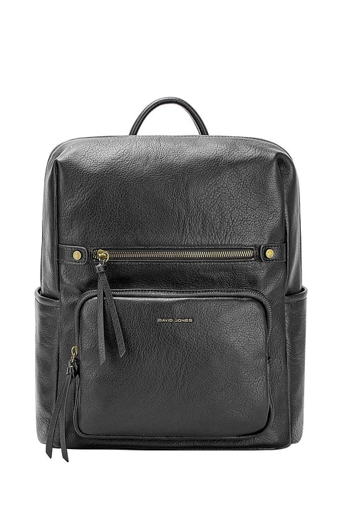 David Jones Classic Black Backpack DJ781D