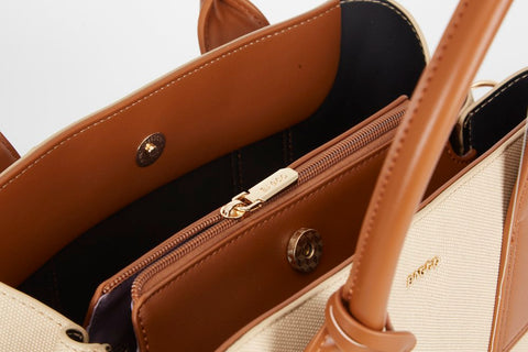 BAGCO Cream Handbag - BX012405042