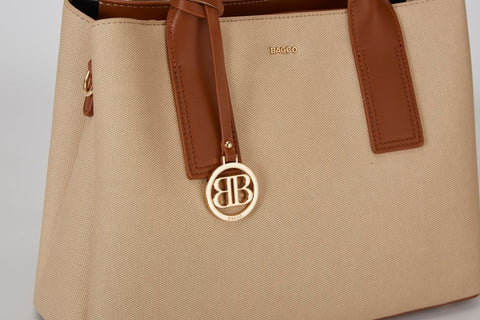 BAGCO Cream Handbag - BX012405042