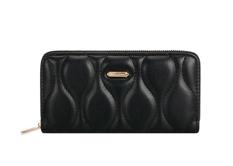 David Jones Quilted Black Wallet DJ852J