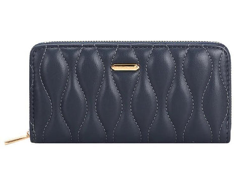 David Jones Quilted Blue Wallet DJ849J