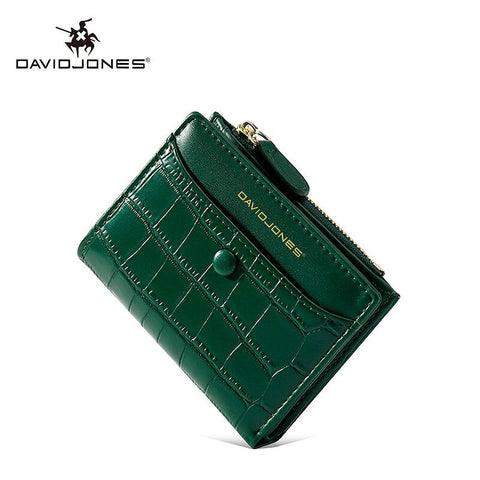 David Jones Executive Green Crocodile Leather Pattern Wallet DJ902J