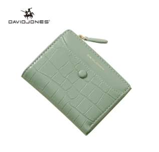 David Jones Lime Green Crocodile Leather Pattern Wallet DJ901J