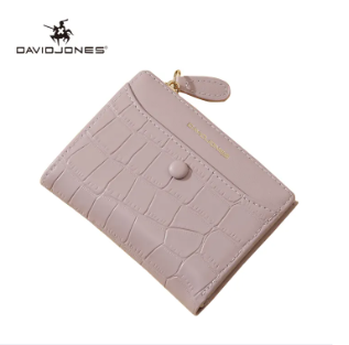 David Jones Pink Crocodile Leather Pattern Wallet DJ896J