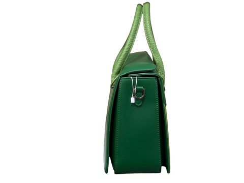 BAGCO Premium Structured Green Handbag – Mocha Elegance