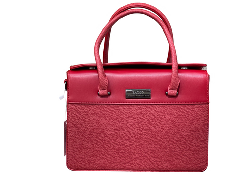 BAGCO Premium Structured Red Handbag – Mocha Elegance