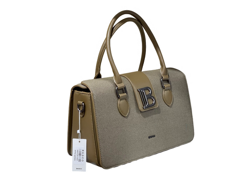 BAGCO Premium Structured Military Green Handbag – Mocha Elegance